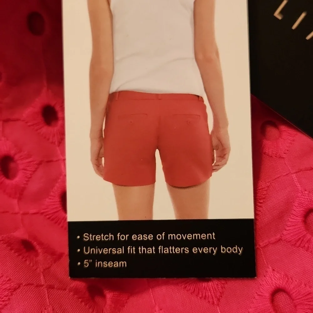 The Limited Hot Pink Eyelet Tailored Short Size 8 - Picture 14 of 15